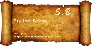 Steier Borsa névjegykártya